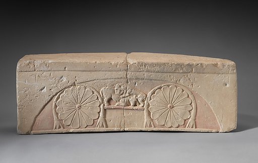 Limestone footstool