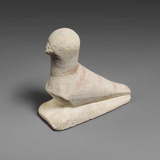 Limestone statuette of a dove