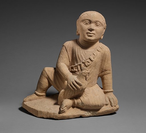 Limestone temple boy