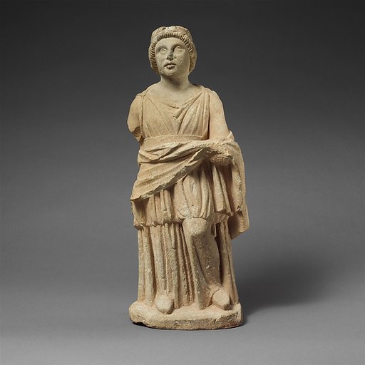 Limestone statuette of Apollo(?)