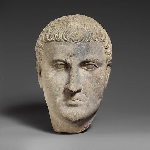 Limestone male head