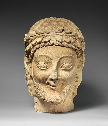 Limestone male head