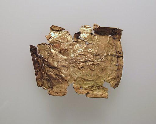 Plaque, thin gold leaf