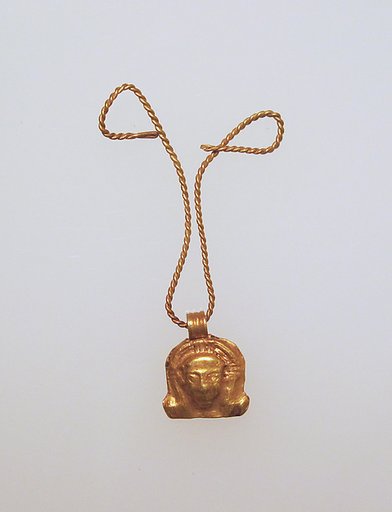 Pendant in the form of Hathor's head