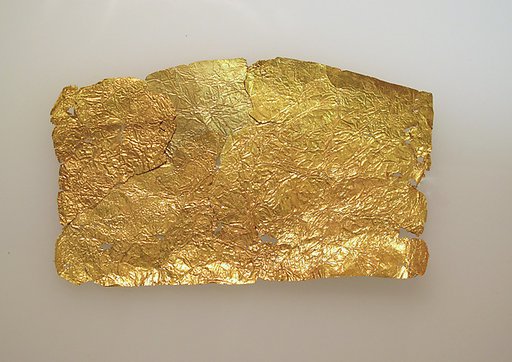 Frontlet of gold leaf