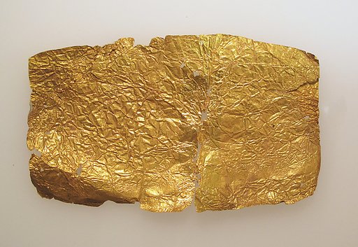 Frontlet of gold leaf
