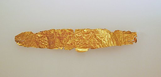 Frontlet of gold leaf