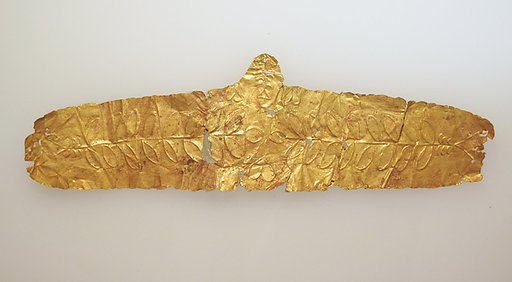 Frontlet of gold leaf