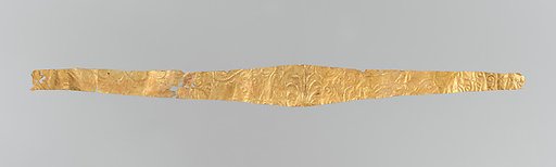 Frontlet of gold leaf
