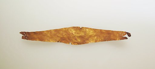 Frontlet of gold leaf