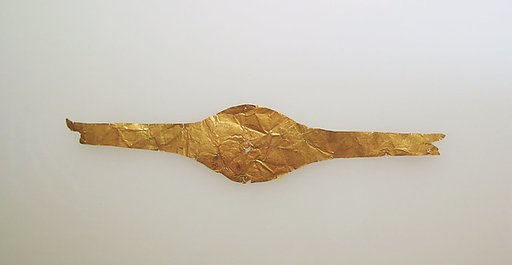 Frontlet of gold leaf