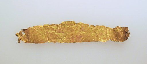 Frontlet of gold leaf