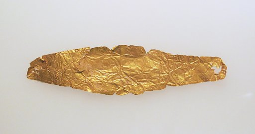 Frontlet of gold leaf