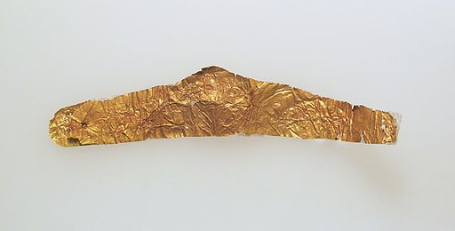 Frontlet of gold leaf