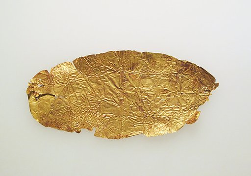 Frontlet of gold leaf