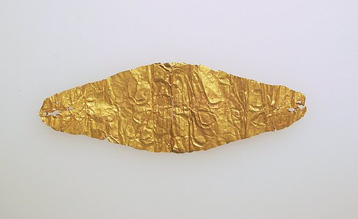 Frontlet of gold leaf