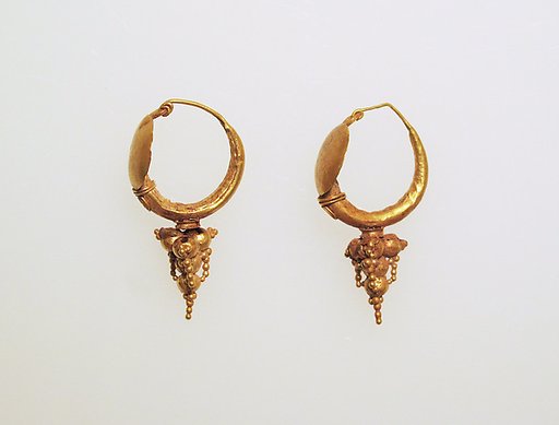 Earring with hook and eye