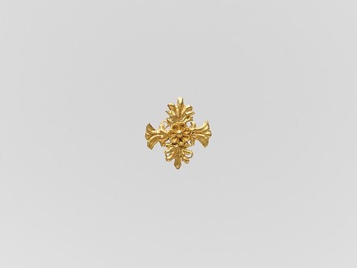 Gold quatrefoil with palmettes and rosette