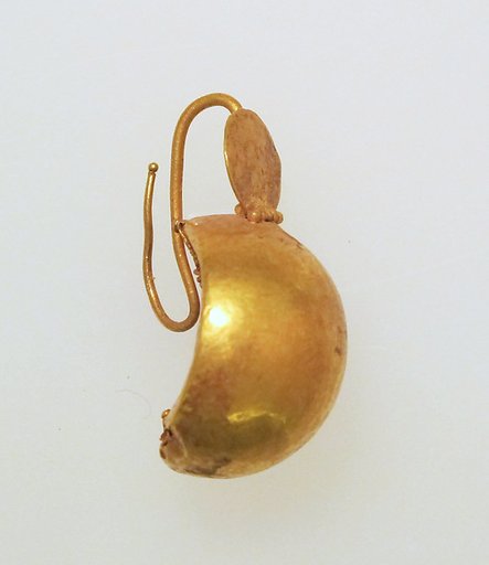 Earring-hook type with discs of thin foil