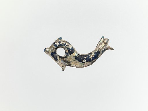 Glass pendant in the form of a dolphin