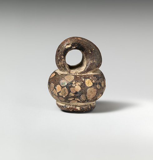 Glass pendant in the form of a miniature jar
