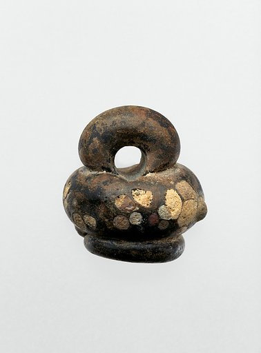 Glass pendant in the form of a miniature jar