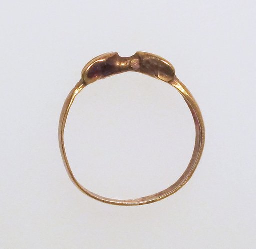 Ring, spiral with snakes heads