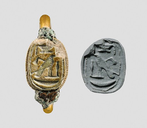 Gold ring with scarab
