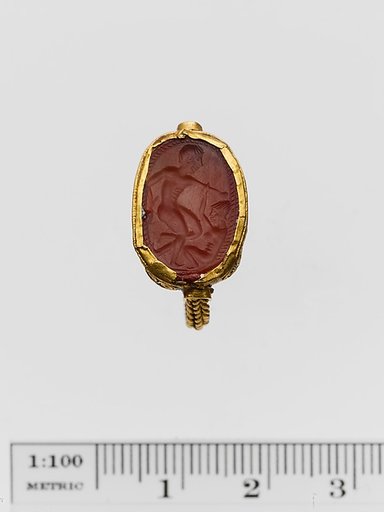 Carnelian seal set in a gold ring