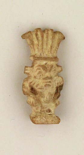 Faience amulet of a Bes image