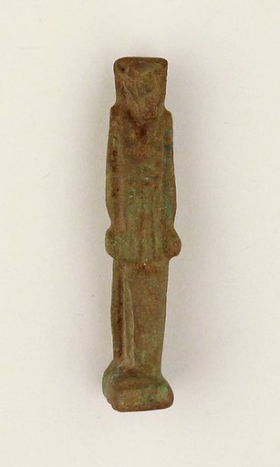 Faience amulet of an animal-headed god