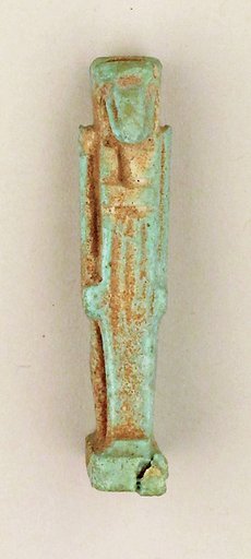 Faience amulet of a ram-headed Amun-re or Khnum