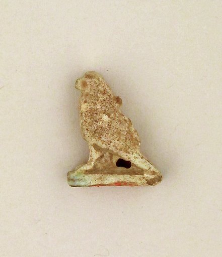 Faience amulet of a falcon