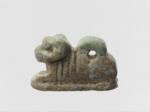 Faience amulet in the form of a recumbent ram