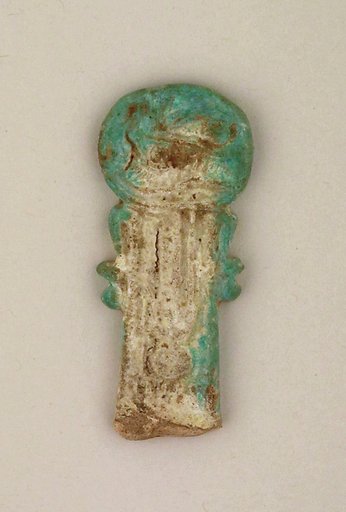 Faience amulet pendant, a menat