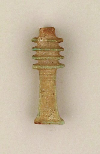 Faience djed-pillar amulet