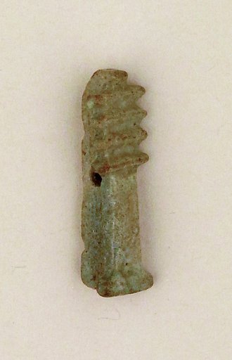 Faience djed-pillar amulet