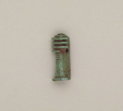 Faience djed-pillar amulet