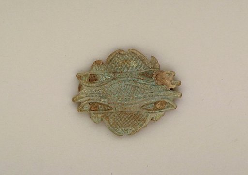 Faience Udjat eyes and papyrus clump