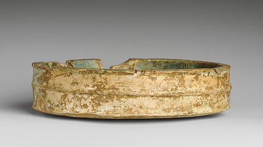 Faience ribbed cup