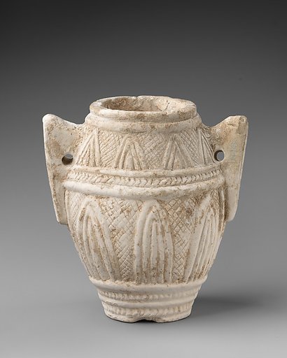 Miniature limestone amphora (jar)