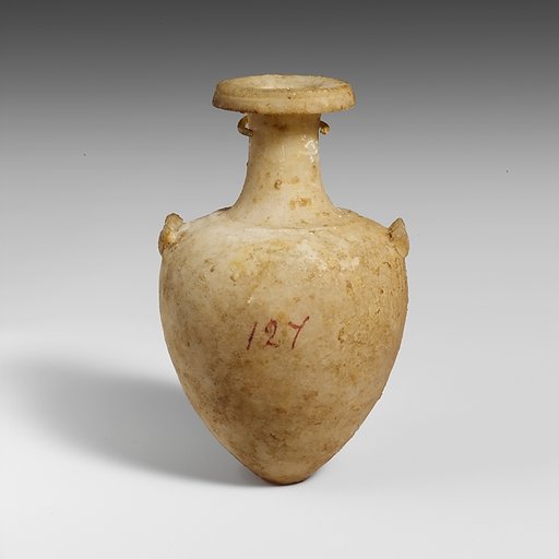 Miniature alabaster amphora (jar)
