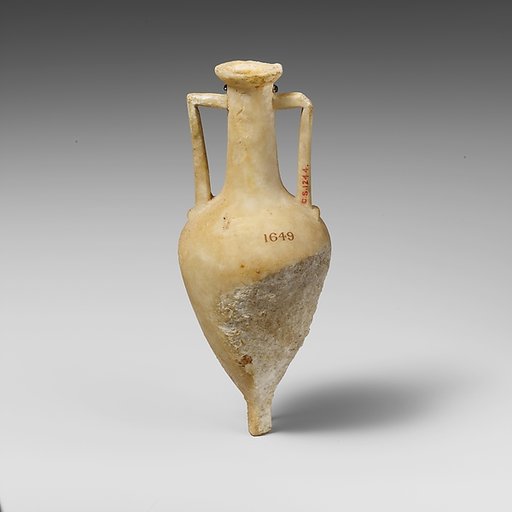 Alabaster amphoriskos (small flask)