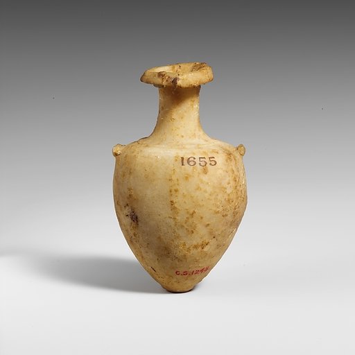 Miniature alabaster amphora (jar)