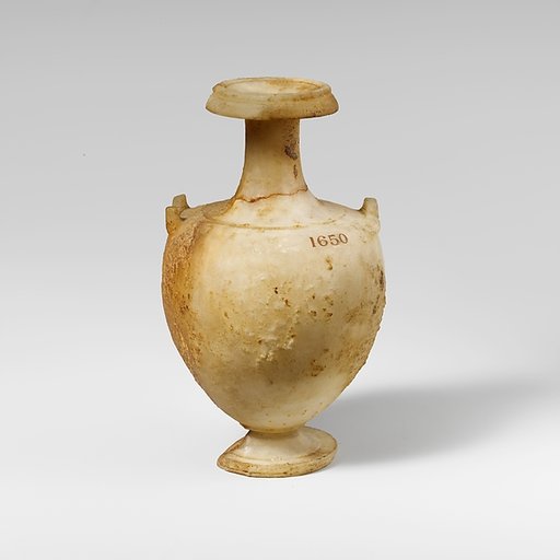 Miniature alabaster amphora