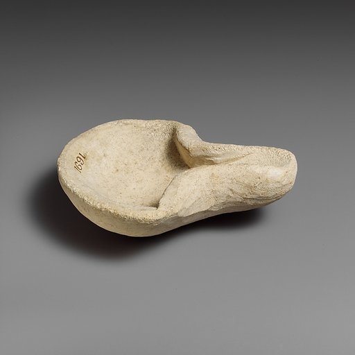 Limestone saucer lamp