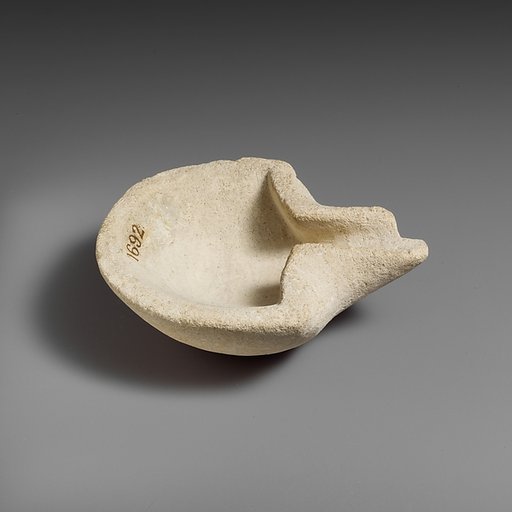 Limestone saucer lamp