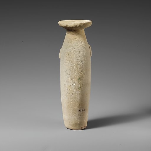 Limestone alabastron (perfume vase)