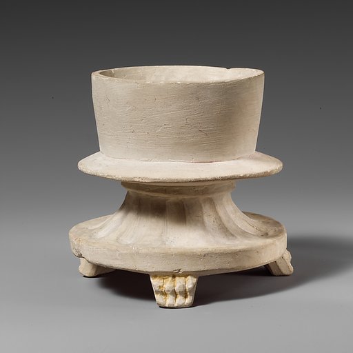 Limestone incense burner on three legs