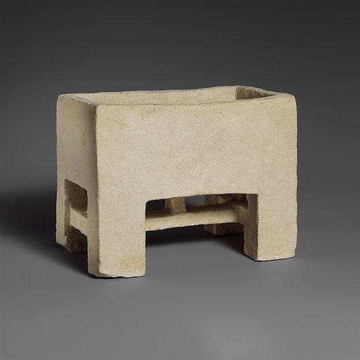 Undecorated limestone chest